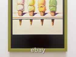 Wayne Thiebaud Rare Framed Pop Art Lithograph Print Four Ice Cream Cones 1964