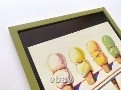 Wayne Thiebaud Rare Framed Pop Art Lithograph Print Four Ice Cream Cones 1964