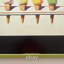 Wayne Thiebaud Rare Framed Pop Art Lithograph Print Four Ice Cream Cones 1964