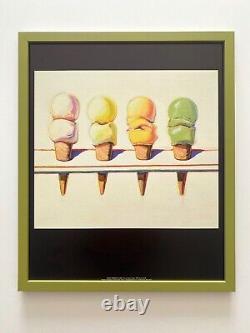 Wayne Thiebaud Rare Framed Pop Art Lithograph Print Four Ice Cream Cones 1964