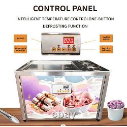 Wixkix Countertop Fried Roll Ice Cream Machine With 2X Scrapers Digital Control