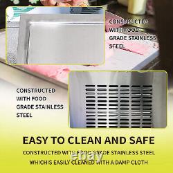 Wixkix Countertop Fried Roll Ice Cream Machine With 2X Scrapers Digital Control