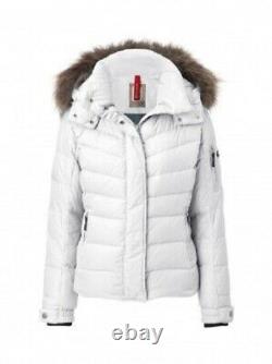 Womens Bogner Fire & Ice Ivory Cream White Down Ski Jacket Gorsuch Catalog 12 L