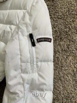 Womens Bogner Fire & Ice Ivory Cream White Down Ski Jacket Gorsuch Catalog 12 L