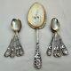 Wood & Hughes sterling LOUVRE PATTERN ICE CREAM SET LARGE SLICE & 10 SPOONS