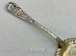 Wood & Hughes sterling LOUVRE PATTERN ICE CREAM SET LARGE SLICE & 10 SPOONS