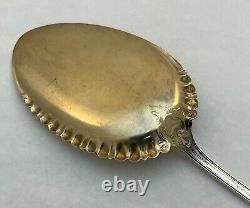 Wood & Hughes sterling LOUVRE PATTERN ICE CREAM SET LARGE SLICE & 10 SPOONS