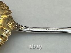 Wood & Hughes sterling LOUVRE PATTERN ICE CREAM SET LARGE SLICE & 10 SPOONS