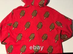 XL Ice Cream Billionaire Boys Club Red All-Over Print Full-Zip Hoodie