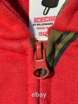 XL Ice Cream Billionaire Boys Club Red All-Over Print Full-Zip Hoodie