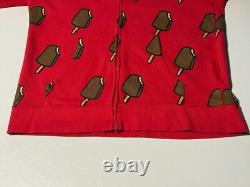 XL Ice Cream Billionaire Boys Club Red All-Over Print Full-Zip Hoodie
