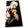Zombie Ice Cream Brain Cone Illustration SINGLE CANVAS WALL ART Picture Print
